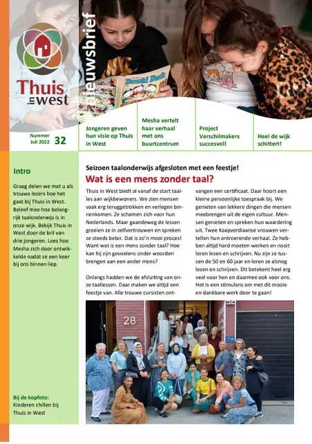 Afbeelding nieuwsbrief 32 nieuwsbrieven thuis in west