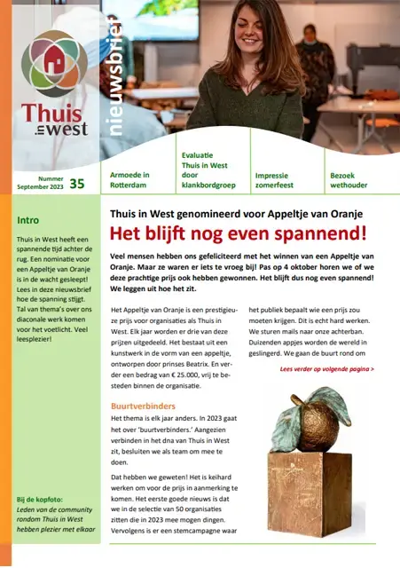 Afbeelding nieuwsbrief 35 nieuwsbrieven thuis in west