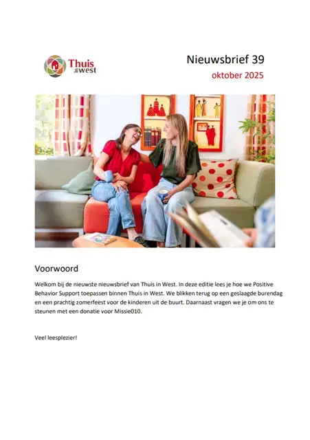 Afbeelding nieuwsbrief 39 nieuwsbrieven thuis in west